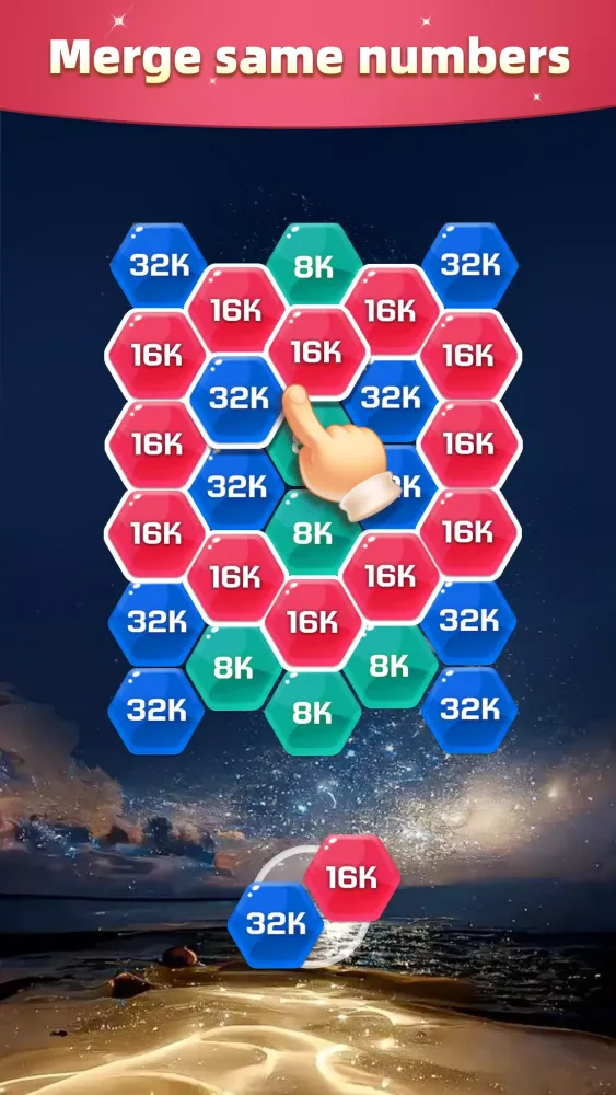 Merge Hexa - Number Puzzle स्क्रीनशॉट