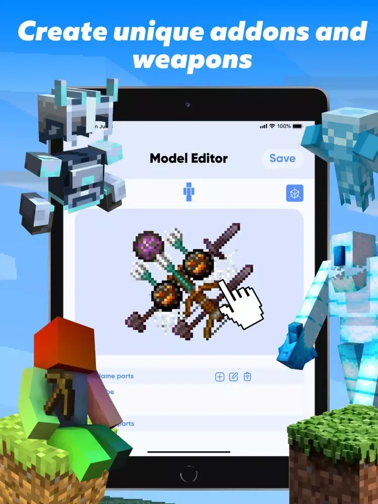 Addon Mods Maker for Minecraft iPad 應用截圖