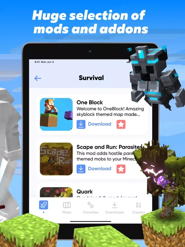 Addon Mods Maker for Minecraft iPad 應用截圖