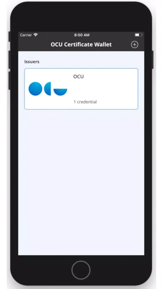 OCU Certificate Wallet スクリーンショット