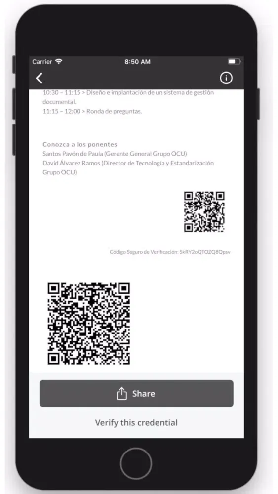 OCU Certificate Wallet スクリーンショット