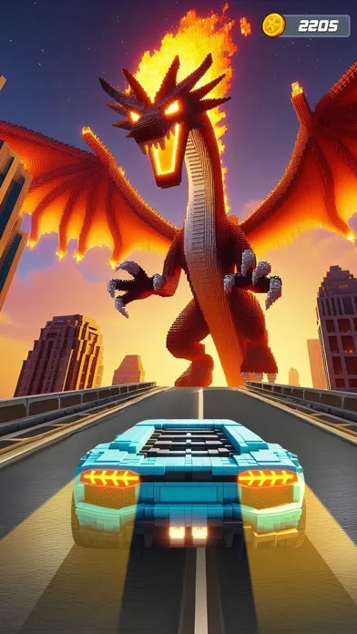 Car vs Blocky Monster 3D Ekran Görüntüleri