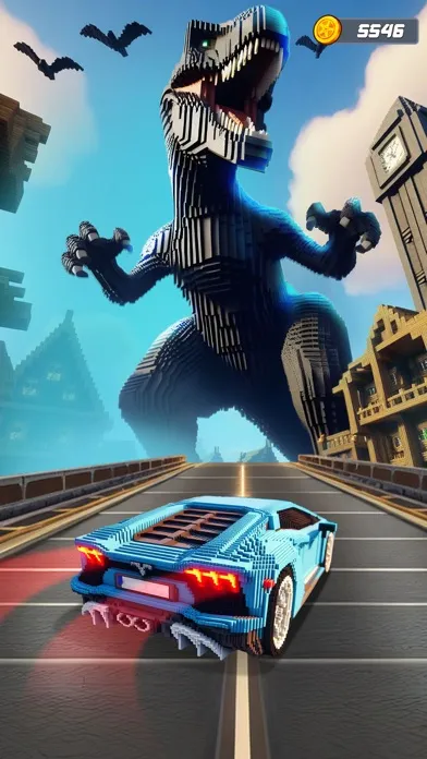 Car vs Blocky Monster 3D Ekran Görüntüleri