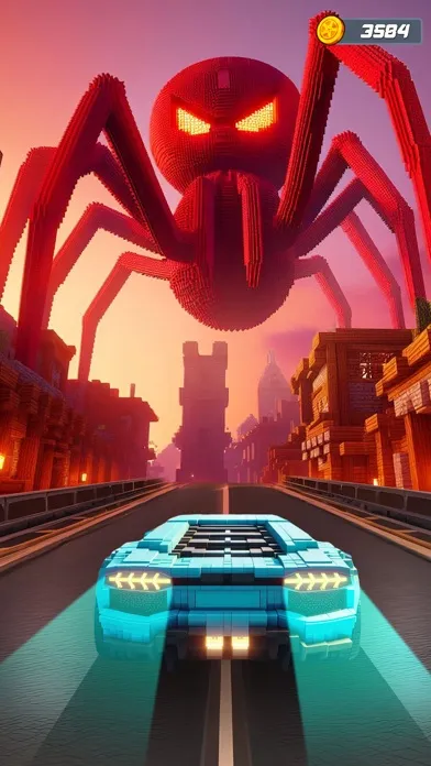 Car vs Blocky Monster 3D Ekran Görüntüleri