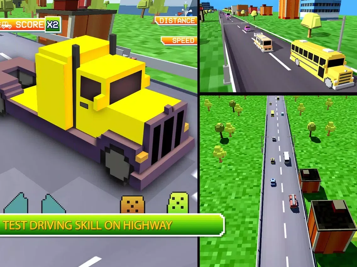 Blocky Hill Car And Truck Driving Sim iPad  স্ক্রিনশট