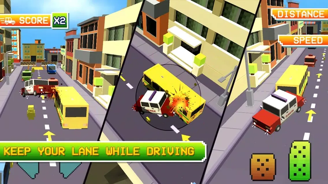 Blocky Hill Car And Truck Driving Sim স্ক্রিনশট