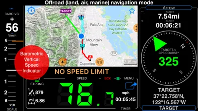 Captures d'écran de Speedometer 55 Pro. GPS kit.
