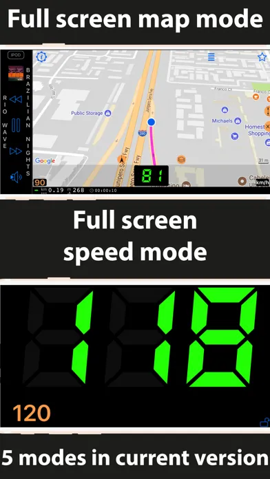 ภาพหน้าจอของ Speedometer 55 GPS Speed & HUD