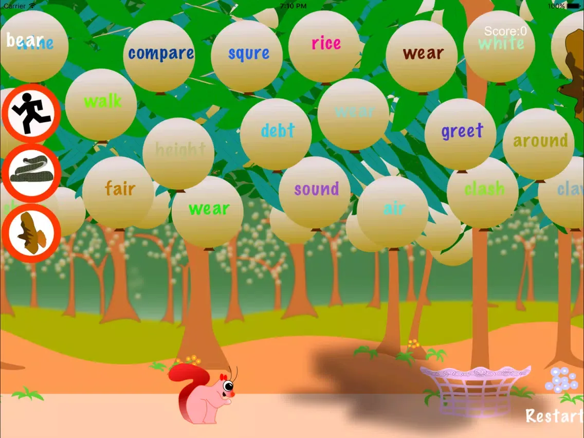 Squirrel Sight Words iPad  سکرین شاٹس