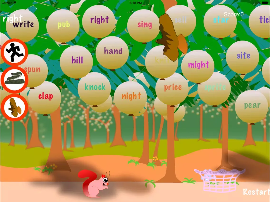 Squirrel Sight Words iPad  سکرین شاٹس