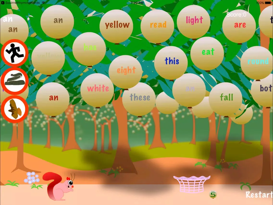 Squirrel Sight Words iPad  سکرین شاٹس