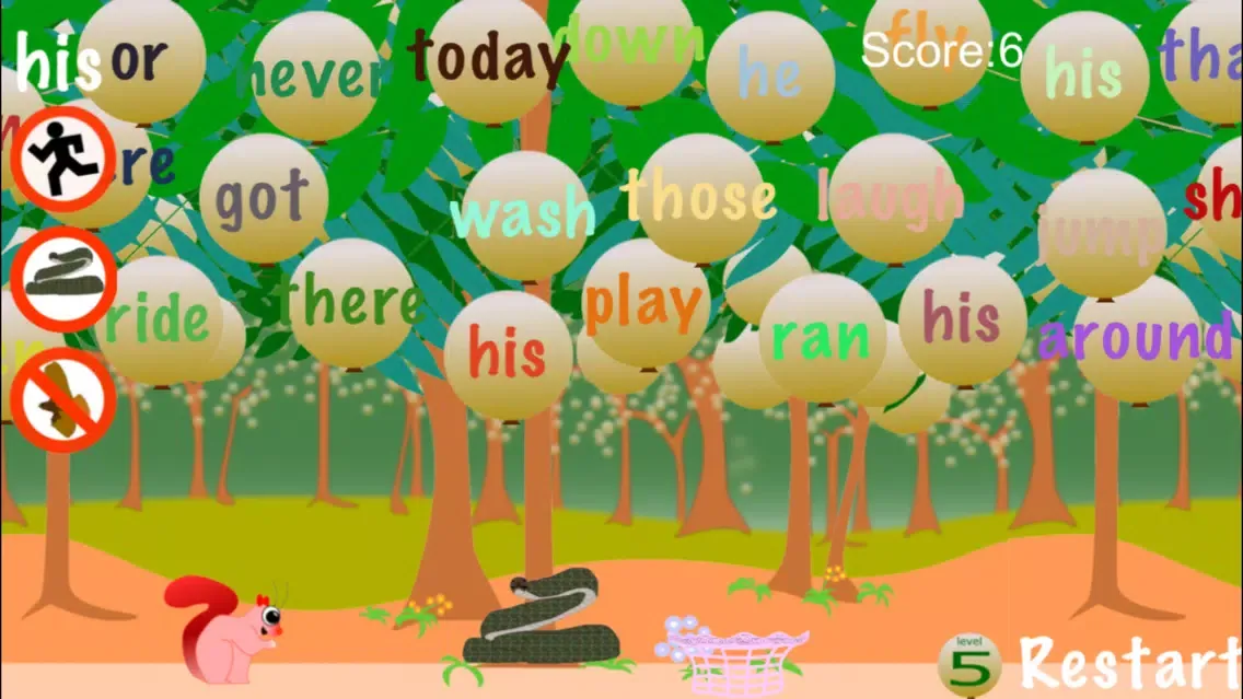 Squirrel Sight Words سکرین شاٹس