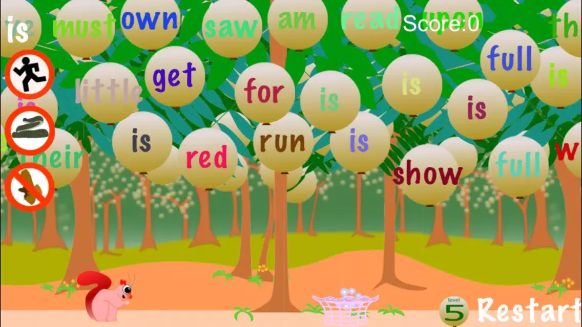 Squirrel Sight Words سکرین شاٹس