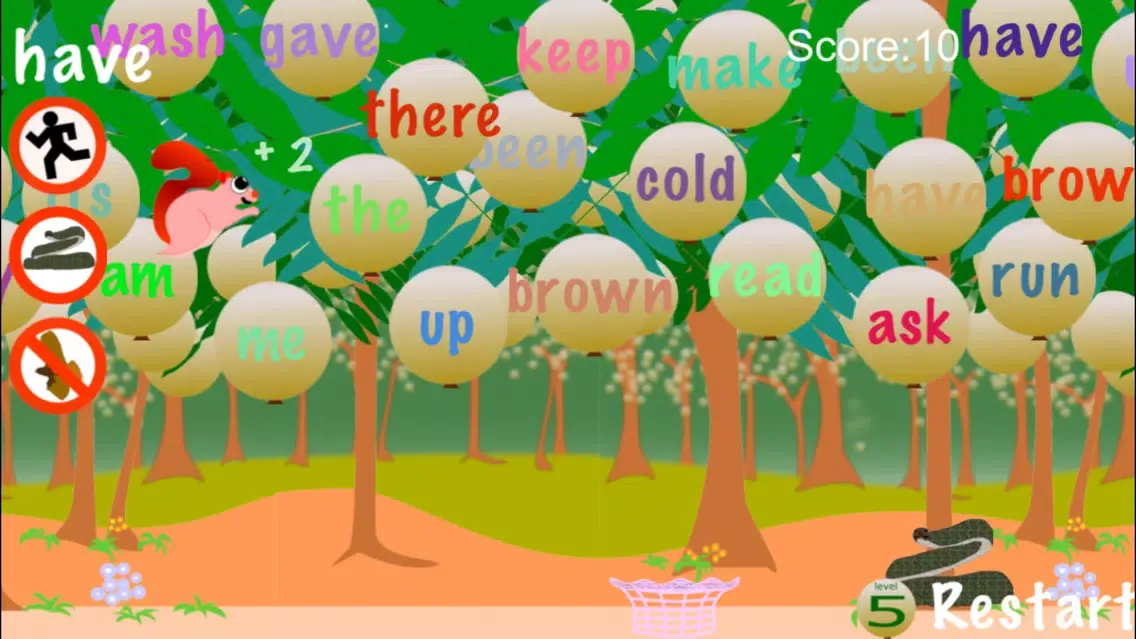 Squirrel Sight Words سکرین شاٹس