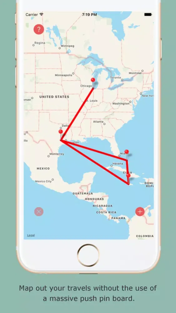 تصاویر Traveli - A Portable Push Pin Map for your Travels