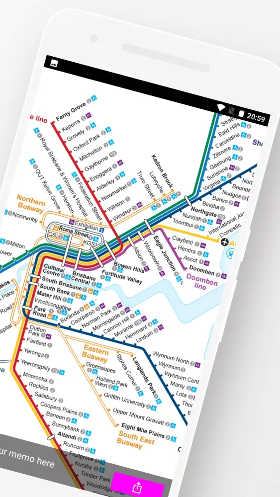 Brisbane Bus Travel Map سکرین شاٹس