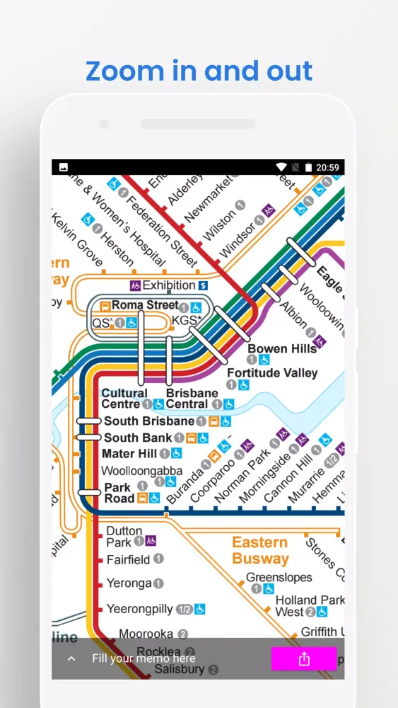 Brisbane Bus Travel Map سکرین شاٹس