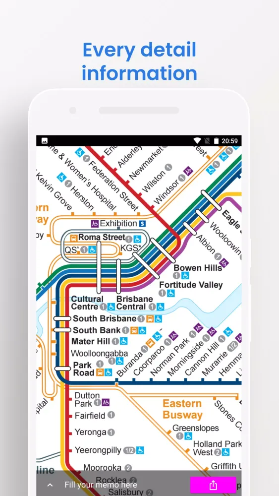 Brisbane Bus Travel Map سکرین شاٹس