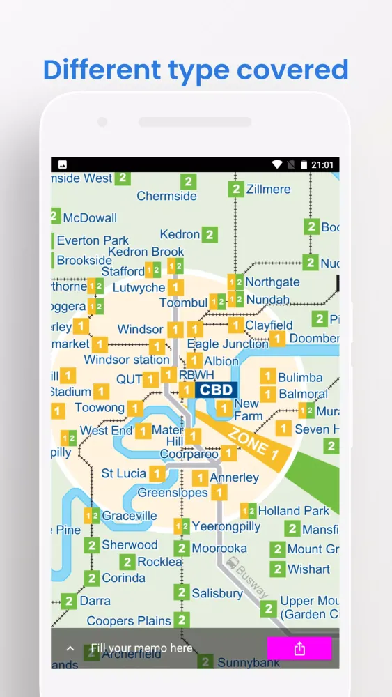 Brisbane Bus Travel Map سکرین شاٹس