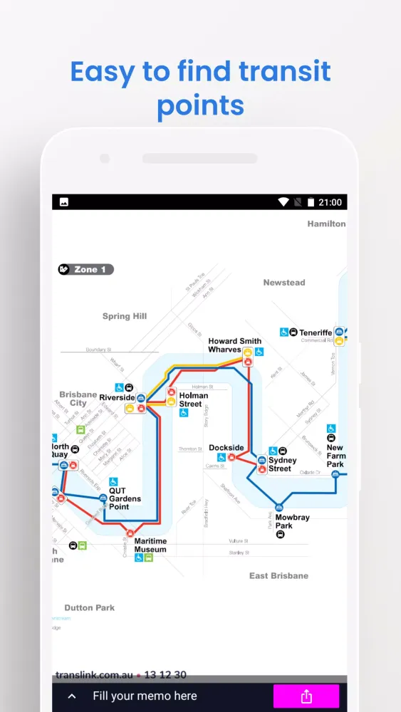 Brisbane Bus Travel Map سکرین شاٹس
