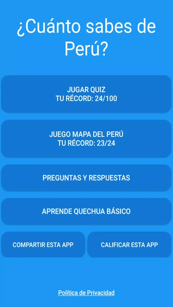 Test: ¿Cuánto sabes de Perú? Screenshots