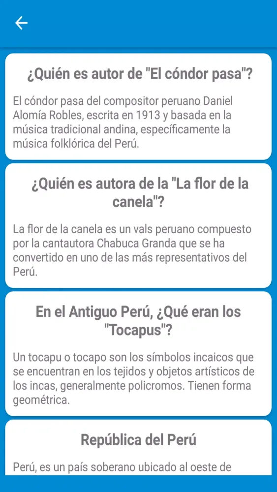 Test: ¿Cuánto sabes de Perú? Screenshots