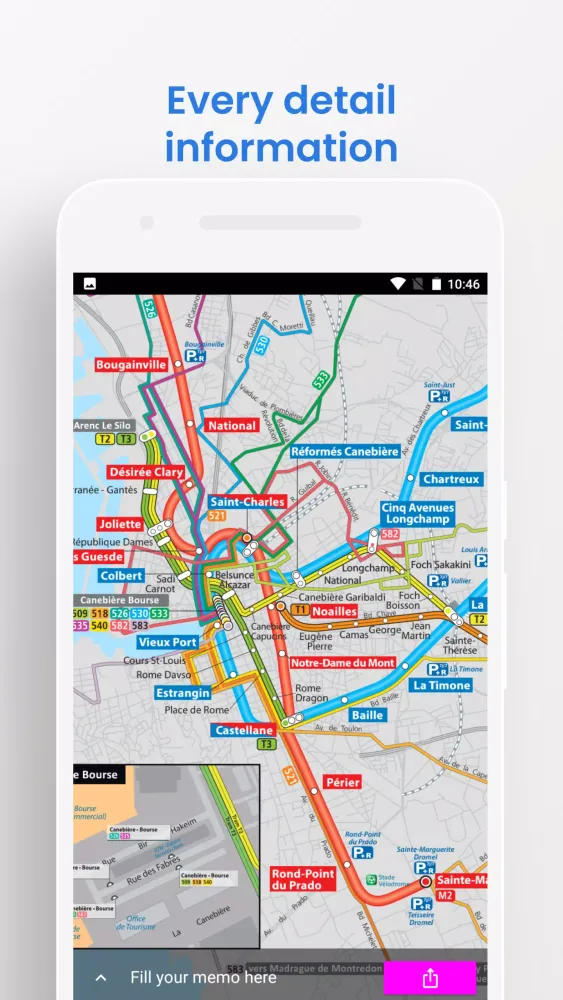 Marseille Bus Metro Tram Guide Screenshots