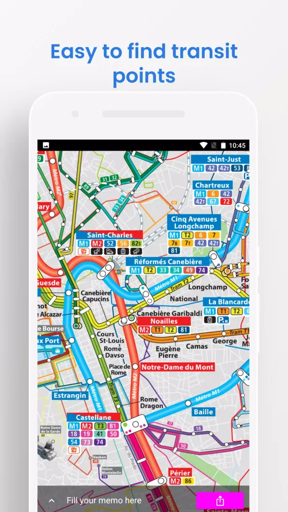 Marseille Bus Metro Tram Guide Screenshots