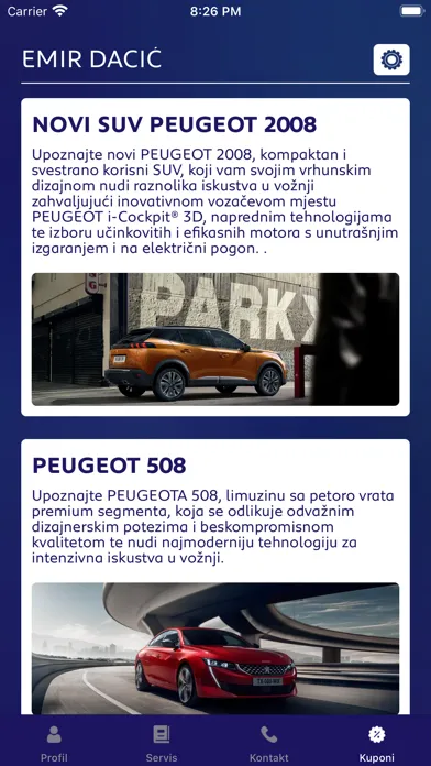 Peugeot AC Blok Ekran Görüntüleri