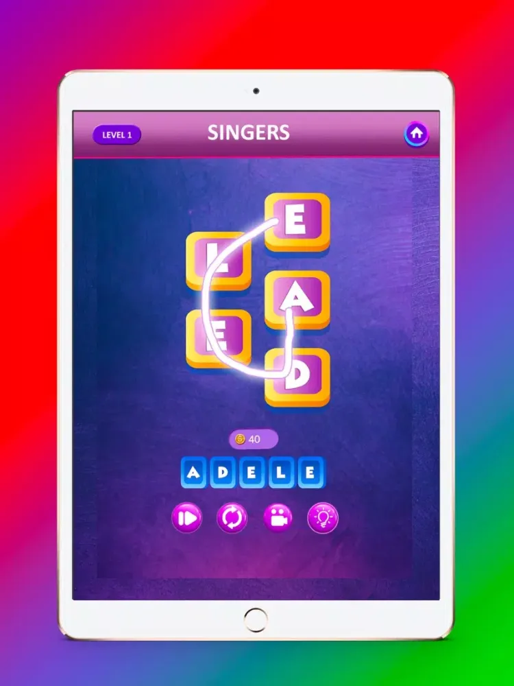 Capturas de pantalla de Finding Word Crossword Puzzles iPad 