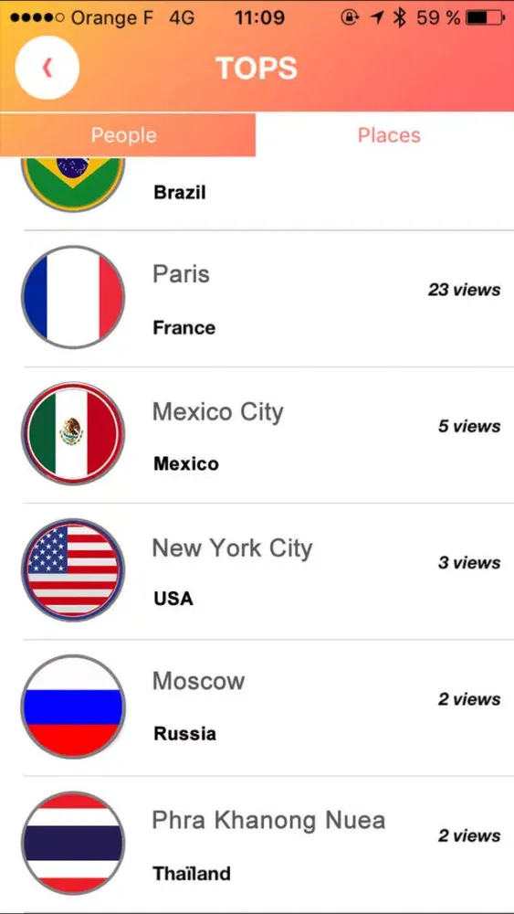 Ảnh chụp màn hình của Vu: share the world live!