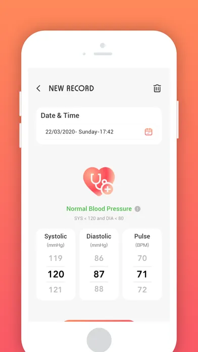Ảnh chụp màn hình của Blood Pressure - Analyzer HRV