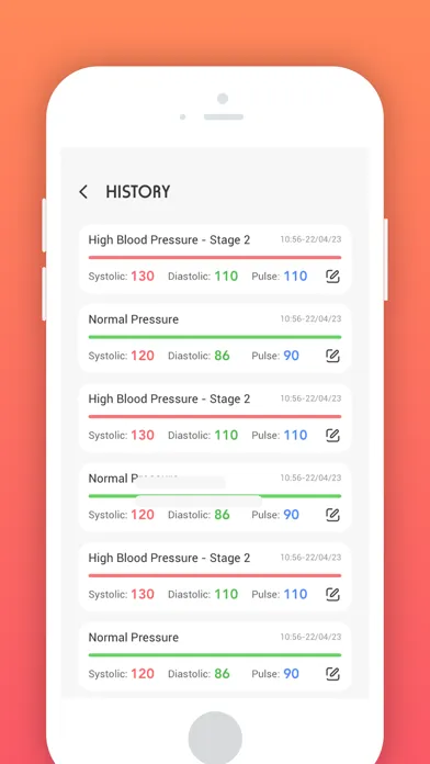 Ảnh chụp màn hình của Blood Pressure - Analyzer HRV