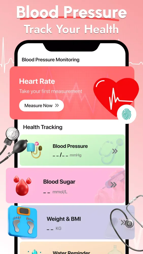 Скриншоты Blood Pressure Heart Rate App