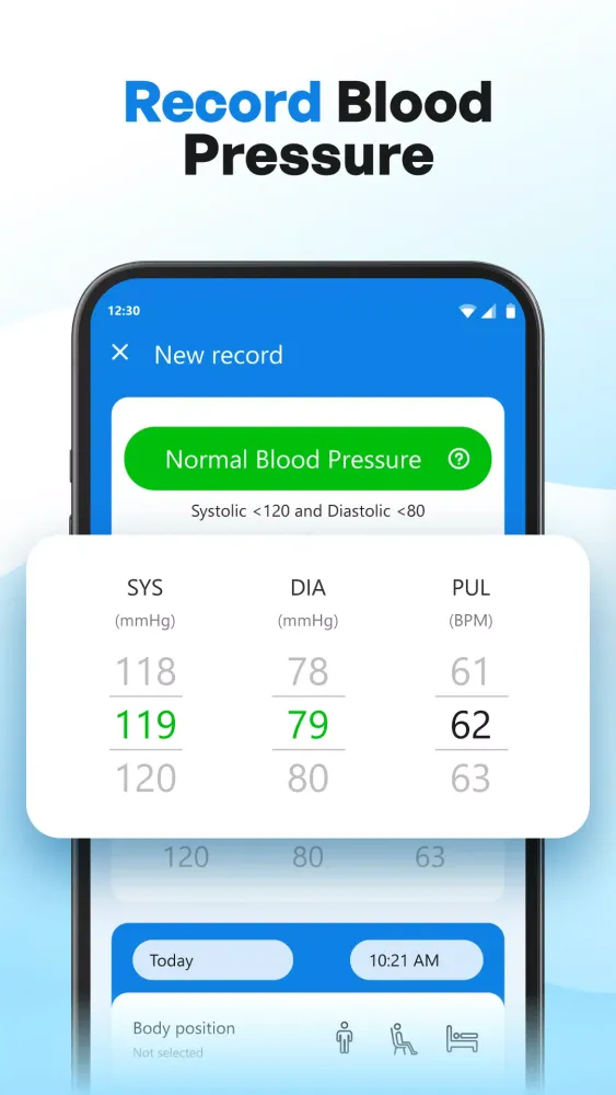 Blood Pressure - Sugar Tracker Screenshots