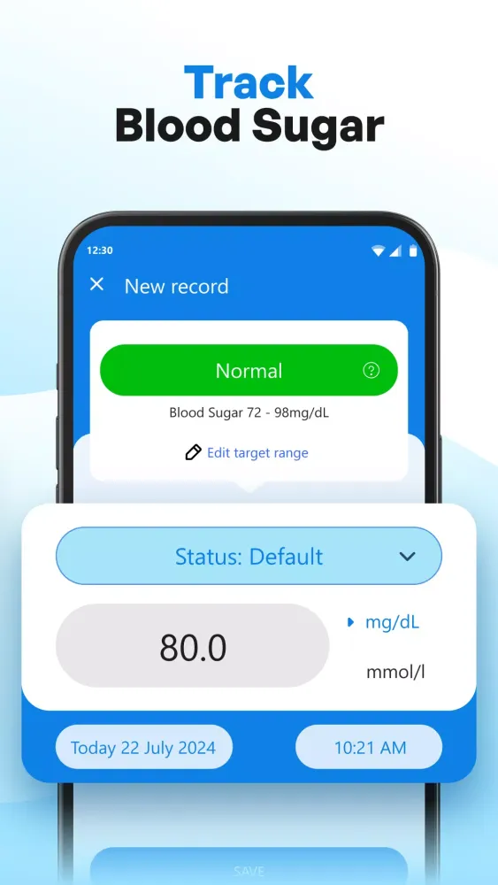 Blood Pressure - Sugar Tracker Screenshots