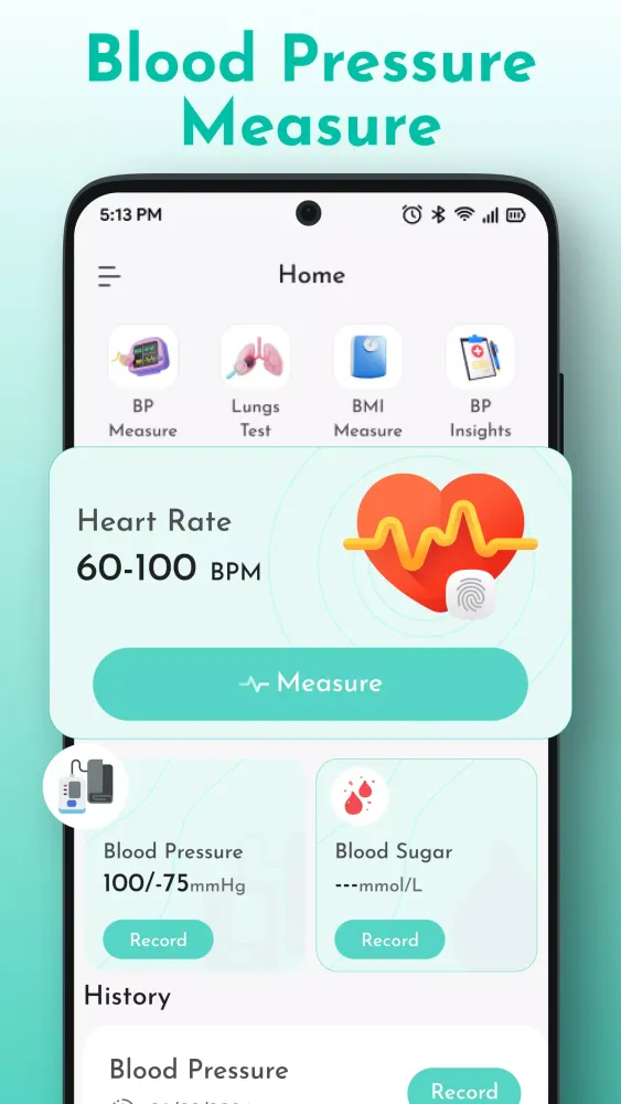 Captures d'écran de Blood Pressure Checker App