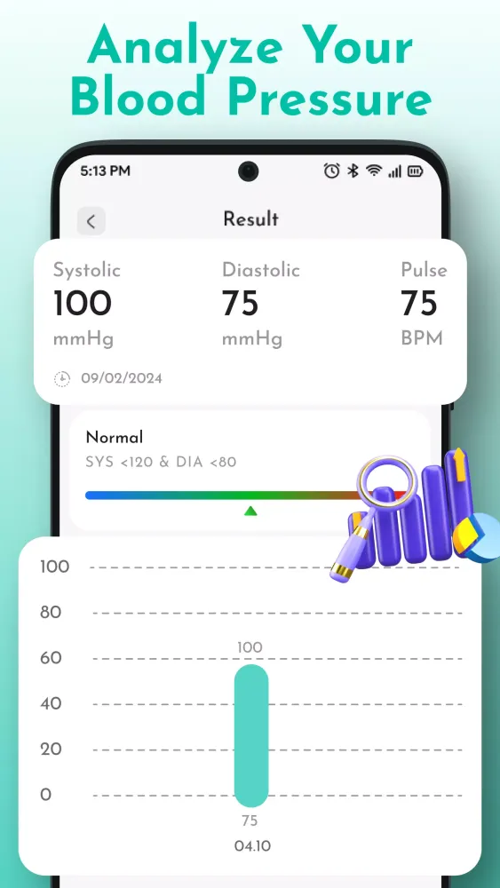 Captures d'écran de Blood Pressure Checker App