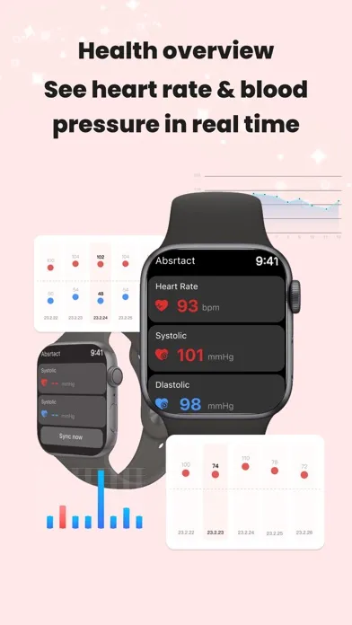 ภาพหน้าจอของ Blood Pressure APP-pulse track