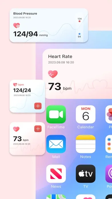 ภาพหน้าจอของ Blood Pressure APP-pulse track
