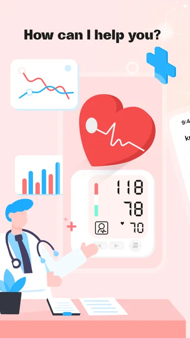 ภาพหน้าจอของ Blood Pressure APP-pulse track