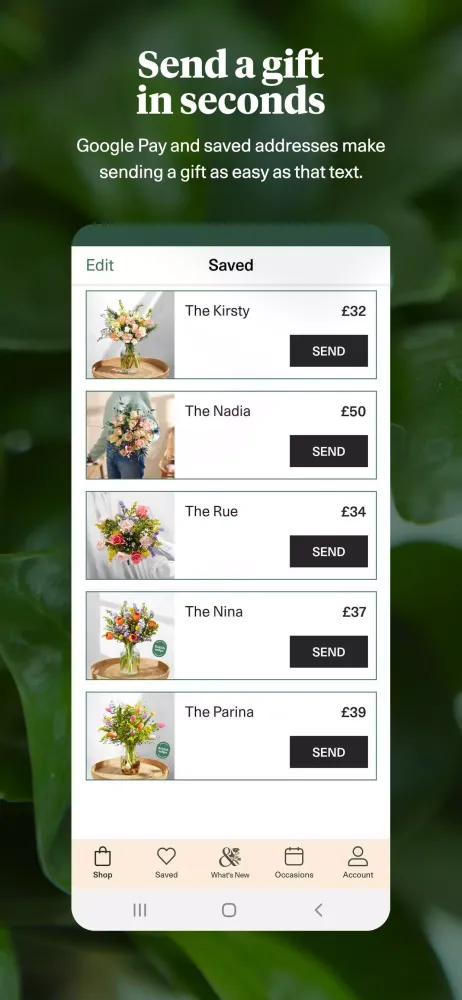 Ảnh chụp màn hình của Flowers & Gifts - Bloom & Wild