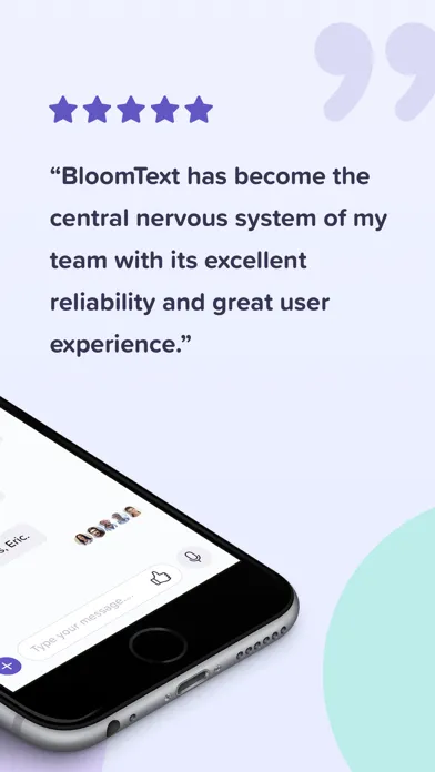 Tangkapan skrin BloomText HIPAA Compliant Chat