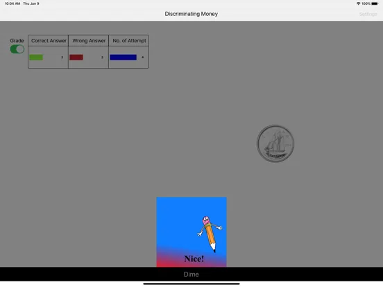 Tangkapan layar Discriminating Money (CAD) iPad 