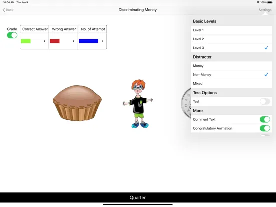 Tangkapan layar Discriminating Money (CAD) iPad 