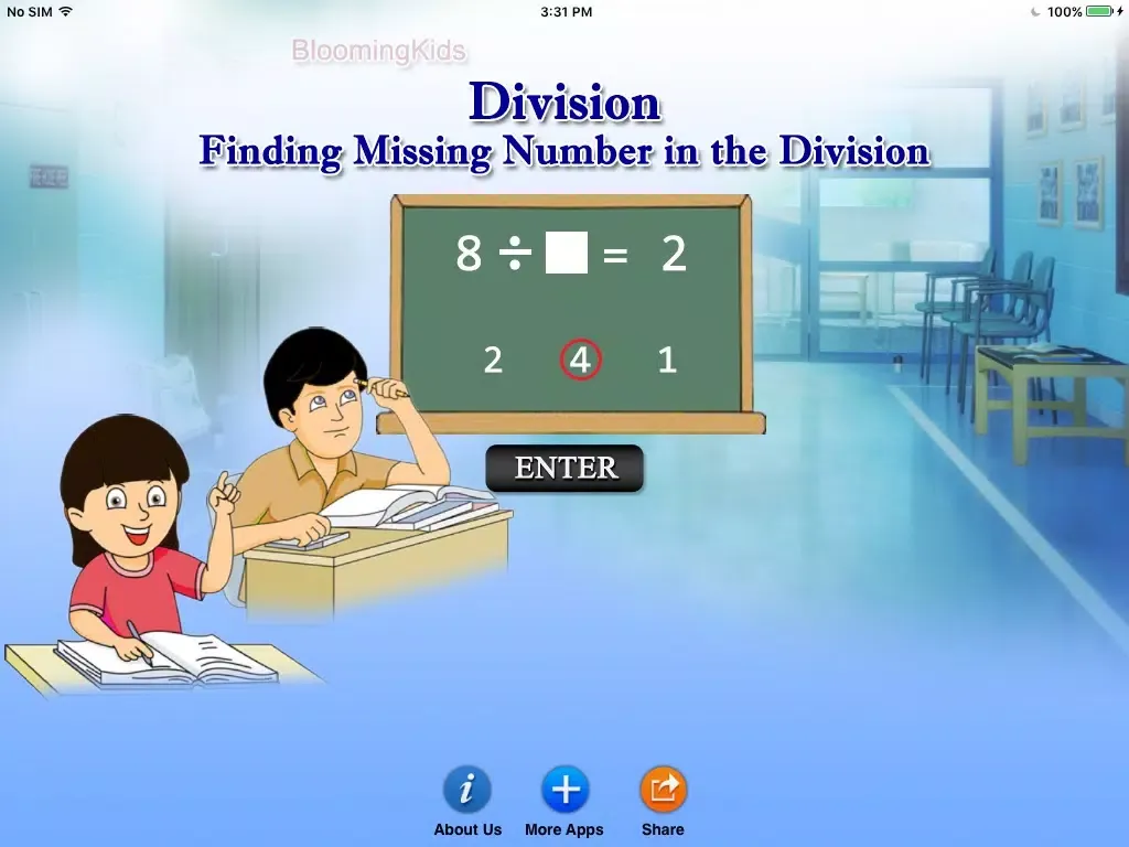 Finding Missing Number in the Division iPad  سکرین شاٹس