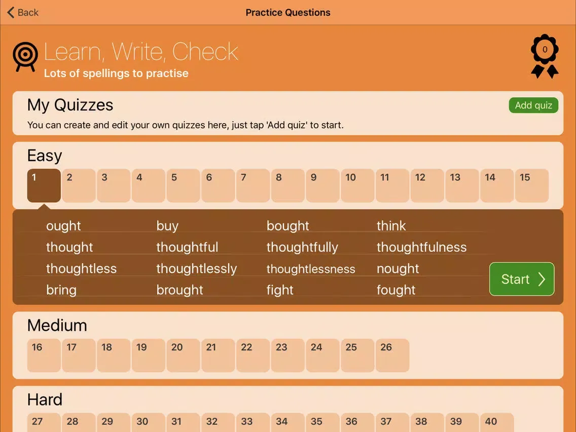 Zrzuty ekranu Spelling Ages 9-10 iPad 
