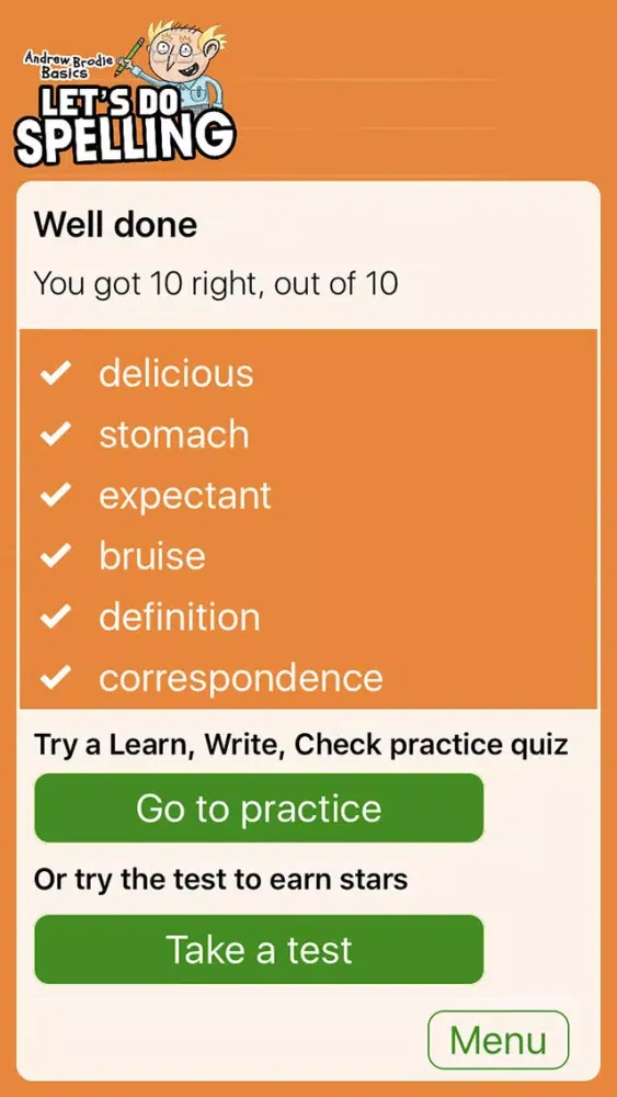 Zrzuty ekranu Spelling Ages 9-10