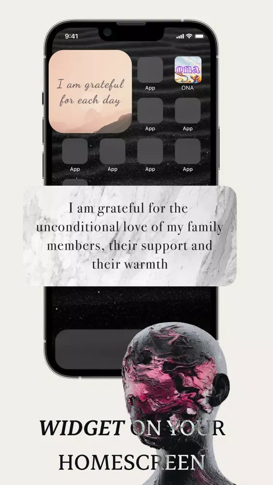 Capturas de tela do Affirmations & Widget by Ona