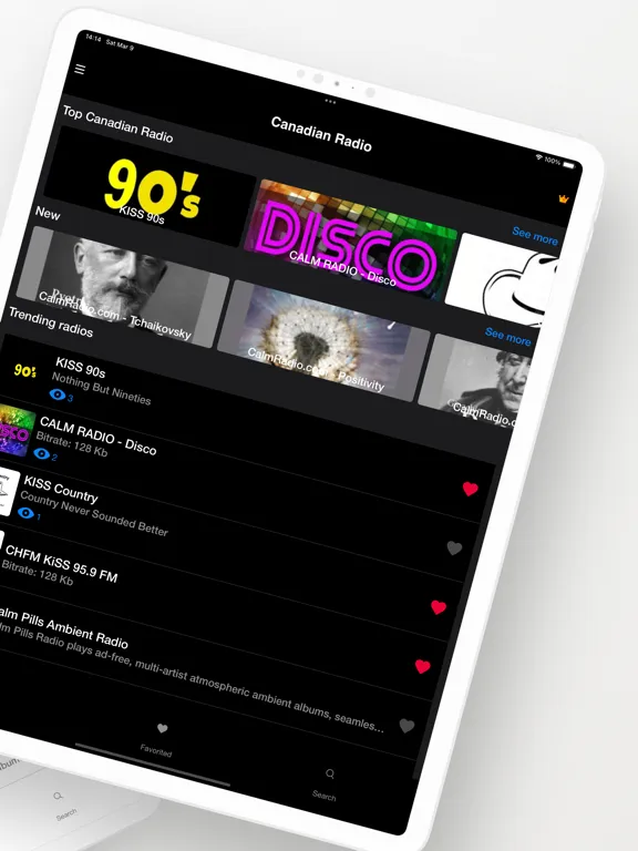 Zrzuty ekranu Canadian Radio Online iPad 